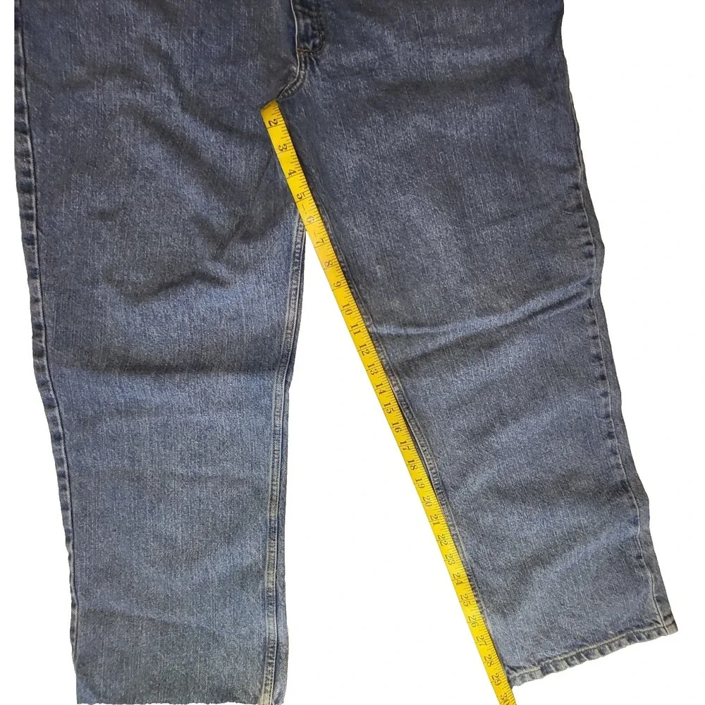 Men's Sz 44x30 Roundtree‎ & Yorke Authentic Denim Jeans Stone Washed Relaxed Fit